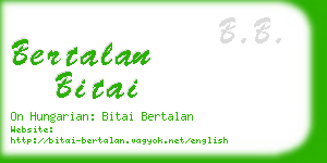 bertalan bitai business card